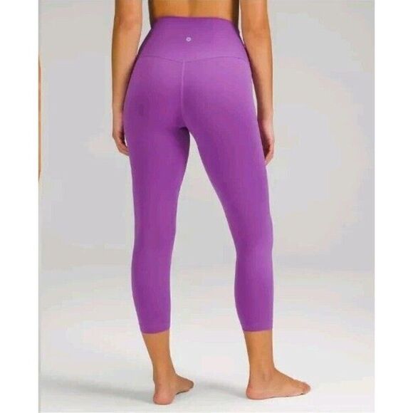 Lululemon Align High Rise Crop Size 20 Leggings Purple Butter Soft - Picture 4 of 7